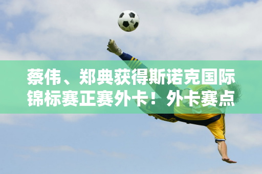 蔡伟、郑典获得斯诺克国际锦标赛正赛外卡！外卡赛点燃球迷热情