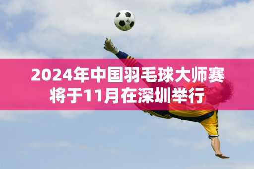 2024年中国羽毛球大师赛将于11月在深圳举行