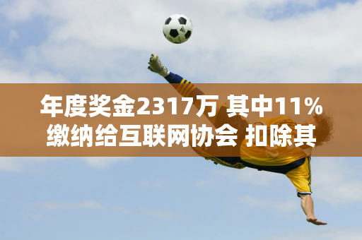 年度奖金2317万 其中11%缴纳给互联网协会 扣除其他费用 郑勤文还剩下多少钱？