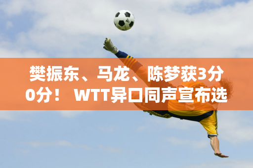 樊振东、马龙、陈梦获3分0分！ WTT异口同声宣布选手退役 揭开谜底