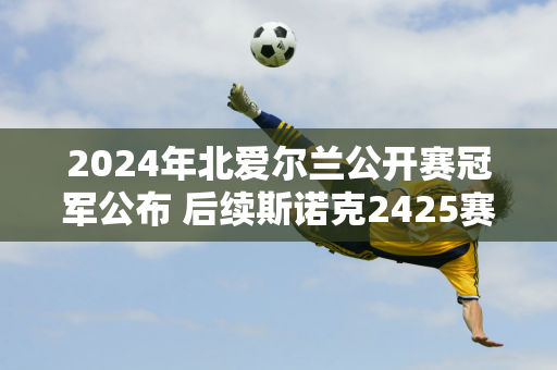 2024年北爱尔兰公开赛冠军公布 后续斯诺克2425赛季赛程一览