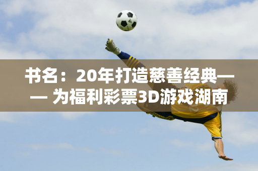 书名：20年打造慈善经典—— 为福利彩票3D游戏湖南上线20周年而写