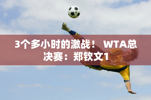 3个多小时的激战！ WTA总决赛：郑钦文1