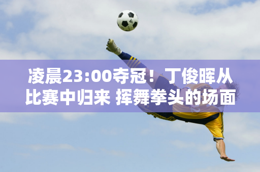 凌晨23:00夺冠！丁俊晖从比赛中归来 挥舞拳头的场面太令人恼火了 他的妻子陪着他 他眼里含着泪水说道