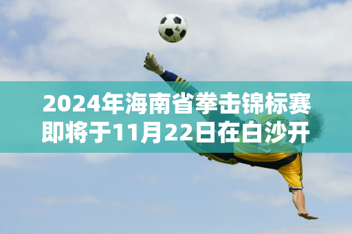 2024年海南省拳击锦标赛即将于11月22日在白沙开赛