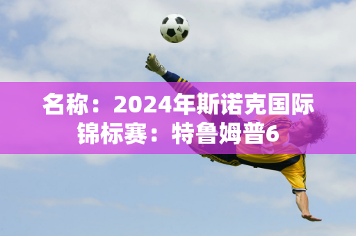 名称：2024年斯诺克国际锦标赛：特鲁姆普6