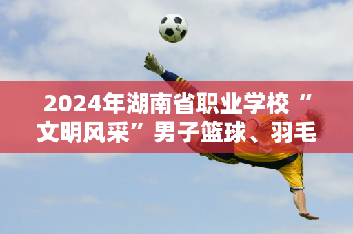 2024年湖南省职业学校“文明风采”男子篮球、羽毛球比赛在桃源县职业中学举行