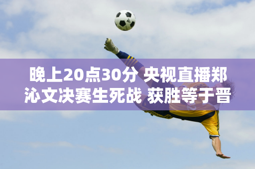 晚上20点30分 央视直播郑沁文决赛生死战 获胜等于晋级 超越李娜创造纪录