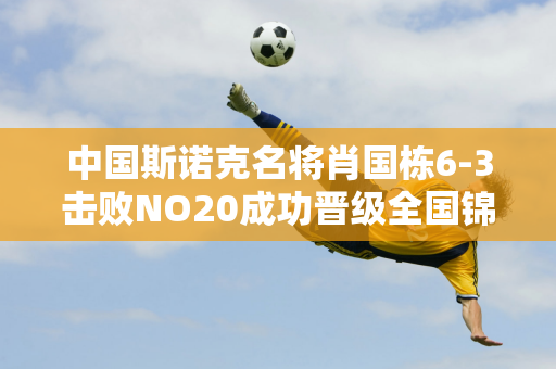 中国斯诺克名将肖国栋6-3击败NO20成功晋级全国锦标赛8强