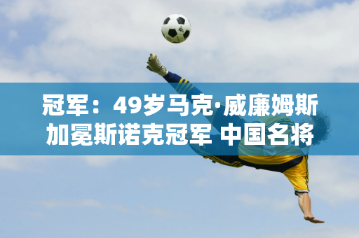 冠军：49岁马克·威廉姆斯加冕斯诺克冠军 中国名将肖国栋获得亚军