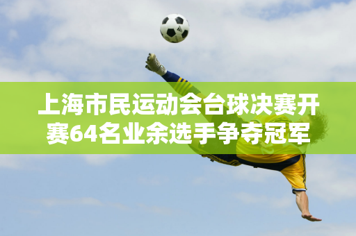 上海市民运动会台球决赛开赛64名业余选手争夺冠军