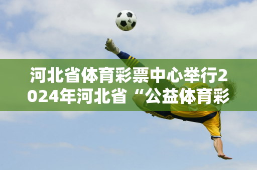 河北省体育彩票中心举行2024年河北省“公益体育彩票·欢乐游乐场”活动启动仪式