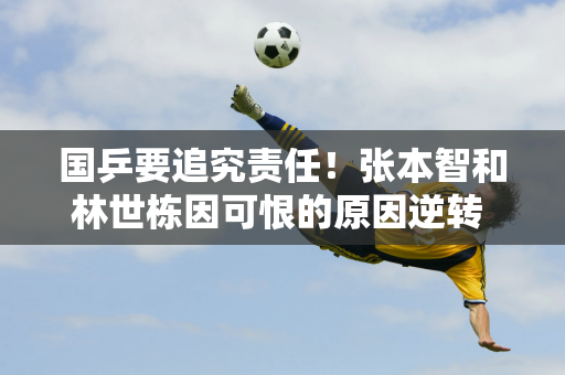 国乒要追究责任！张本智和林世栋因可恨的原因逆转 王楚钦表示 决赛是劣势