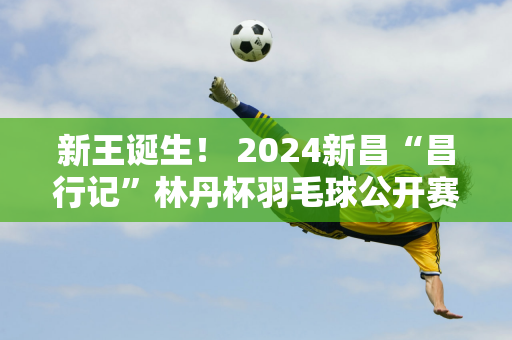 新王诞生！ 2024新昌“昌行记”林丹杯羽毛球公开赛圆满落幕