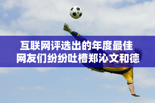 互联网评选出的年度最佳 网友们纷纷吐槽郑沁文和德约科维奇 他们被鄙视了