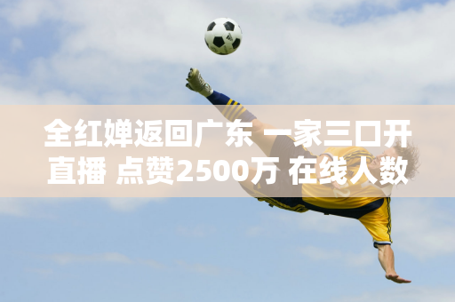 全红婵返回广东 一家三口开直播 点赞2500万 在线人数10万+