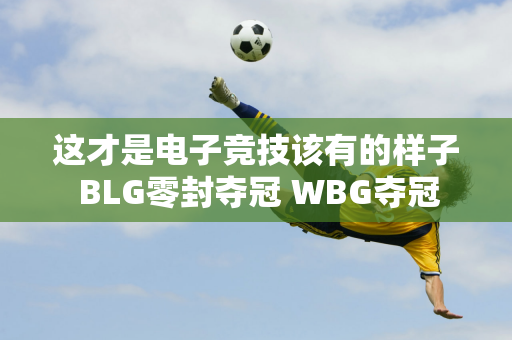 这才是电子竞技该有的样子  BLG零封夺冠 WBG夺冠 一场比赛就上了6个热搜