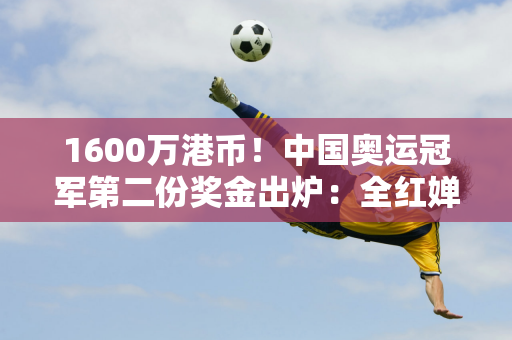 1600万港币！中国奥运冠军第二份奖金出炉：全红婵再次站到马龙身边