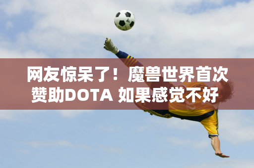 网友惊呆了！魔兽世界首次赞助DOTA 如果感觉不好 就会被砍掉！暴雪立即削减小号福利