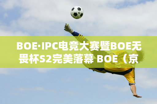 BOE·IPC电竞大赛暨BOE无畏杯S2完美落幕 BOE（京东方）树立电竞产业生态新标杆