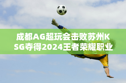 成都AG超玩会击败苏州KSG夺得2024王者荣耀职业联赛夏季赛冠军