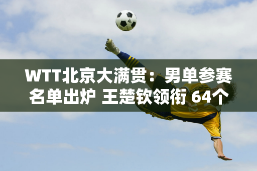 WTT北京大满贯：男单参赛名单出炉 王楚钦领衔 64个正赛名额