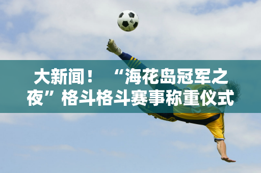 大新闻！ “海花岛冠军之夜”格斗格斗赛事称重仪式30日举行