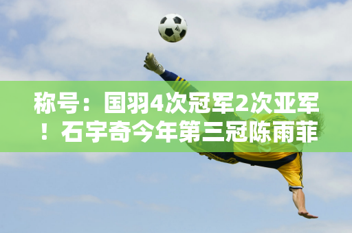 称号：国羽4次冠军2次亚军！石宇奇今年第三冠陈雨菲还没有获得过一个冠军