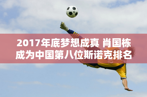 2017年底梦想成真 肖国栋成为中国第八位斯诺克排名赛冠军