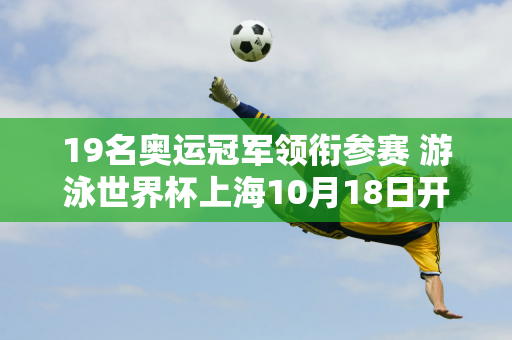 19名奥运冠军领衔参赛 游泳世界杯上海10月18日开赛