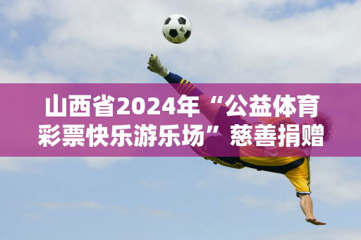 山西省2024年“公益体育彩票快乐游乐场”慈善捐赠活动启动