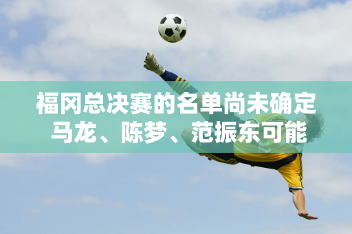 福冈总决赛的名单尚未确定 马龙、陈梦、范振东可能缺席 而王楚钦、孙颖莎可能成为中流砥柱