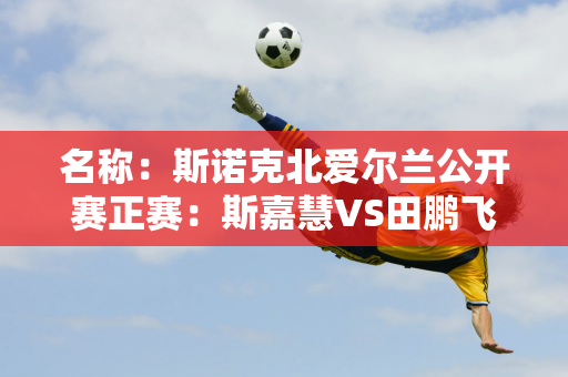 名称：斯诺克北爱尔兰公开赛正赛：斯嘉慧VS田鹏飞、奥沙利文VS龙泽皇