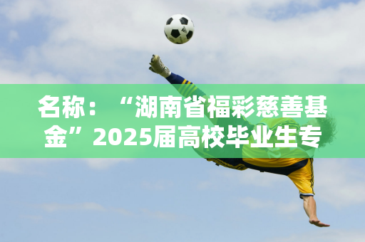 名称：“湖南省福彩慈善基金”2025届高校毕业生专场招聘会举行