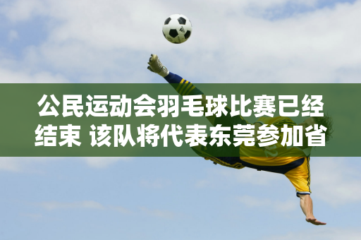 公民运动会羽毛球比赛已经结束 该队将代表东莞参加省赛