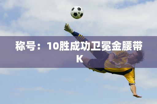 称号：10胜成功卫冕金腰带 K