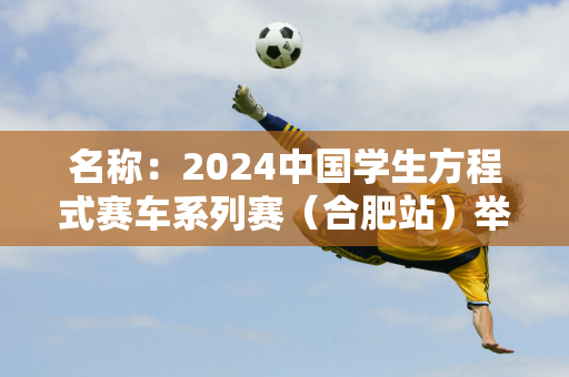 名称：2024中国学生方程式赛车系列赛（合肥站）举行