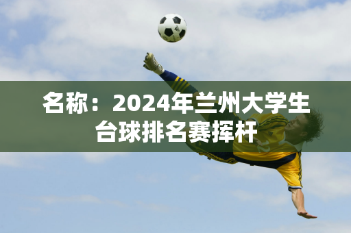 名称：2024年兰州大学生台球排名赛挥杆