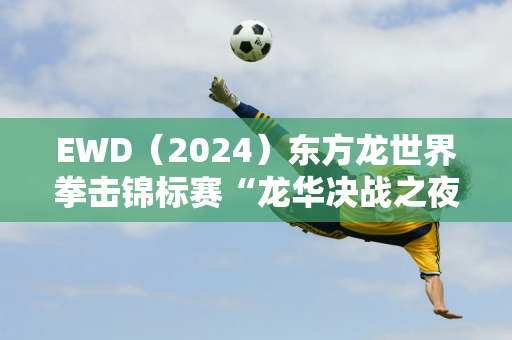 EWD（2024）东方龙世界拳击锦标赛“龙华决战之夜”隆重举行 见证高手逐梦、奋战巅峰！